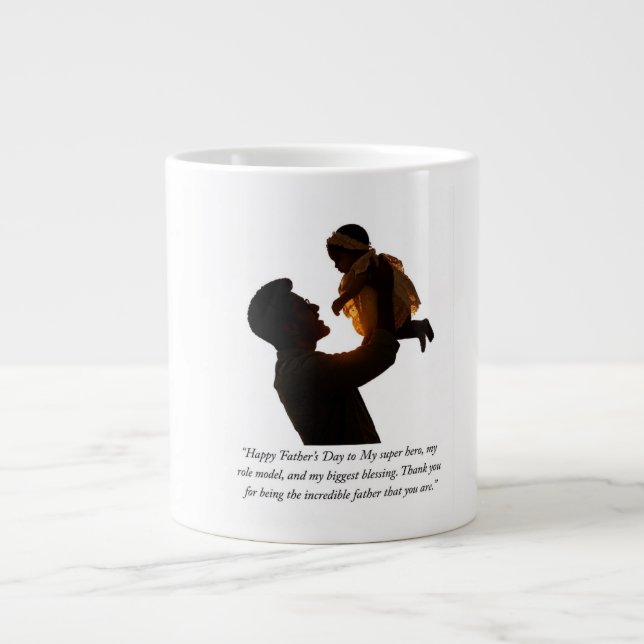 Happy Father's Day Large Coffee Mug (Front)