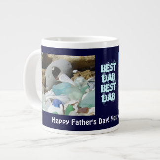 Happy Father's Day! Large Mug Ocean Beach Best