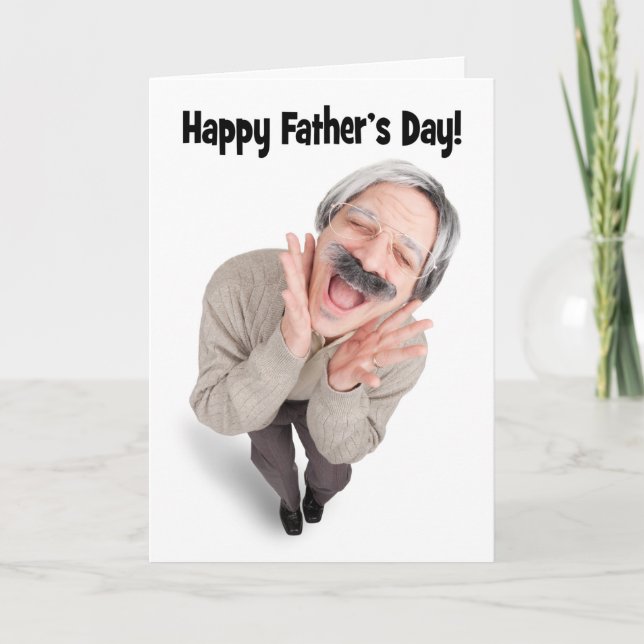 Happy Father's Day Laughing Dad Jokes Humour Holiday Card (Front)