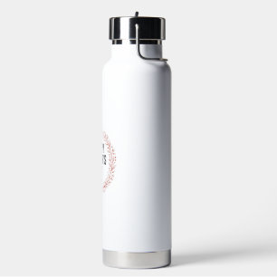 Happy Fathers Day Leaf Wreath Vintage Shirt Design Water Bottle