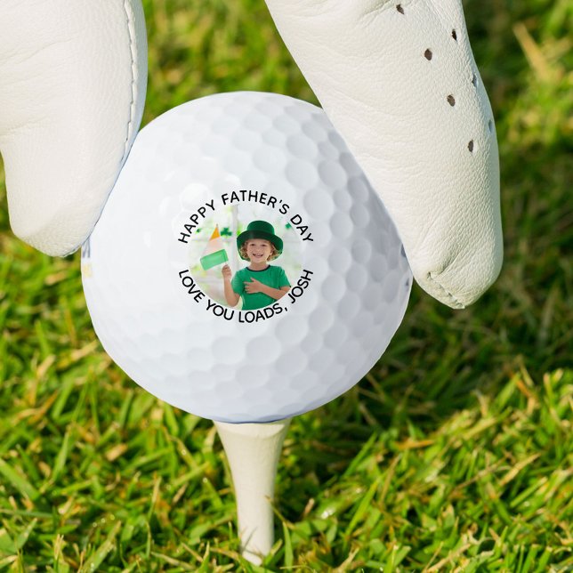 Happy Father's Day Love You Personalised Photo Golf Balls (Creator Uploaded)