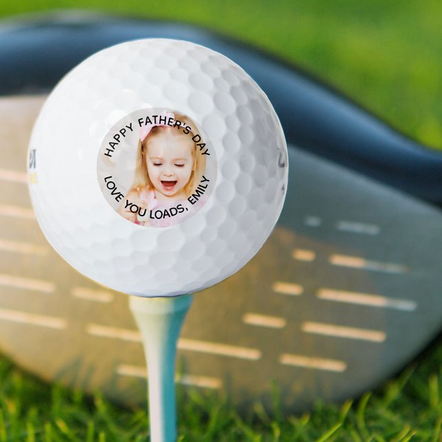 Happy Father's Day Love You | Personalised Photo Golf Balls (Creator Uploaded)