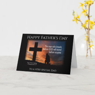 Happy Father's Day MAN WHO KNEELS BEFORE GOD Card