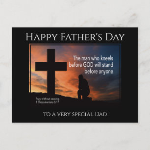 Happy Father's Day MAN WHO KNEELS BEFORE GOD Postcard