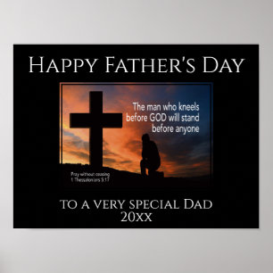 Happy Father's Day MAN WHO KNEELS BEFORE GOD Poster