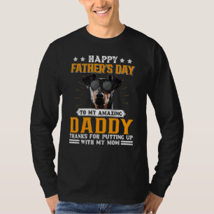Happy Father's Day Manchester Terrier Dog Dad  For T-Shirt