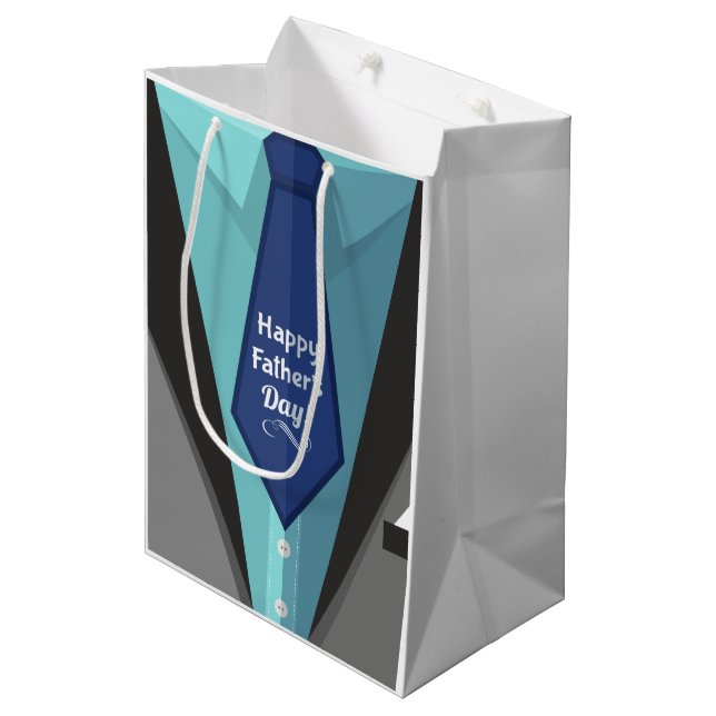 Happy Father's Day Medium Gift Bag (Front Angled)