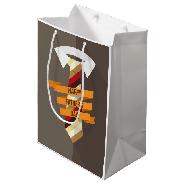 Happy Father's Day Medium Gift Bag (Front Angled)