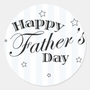 Happy Father's Day Message Classic Round Sticker