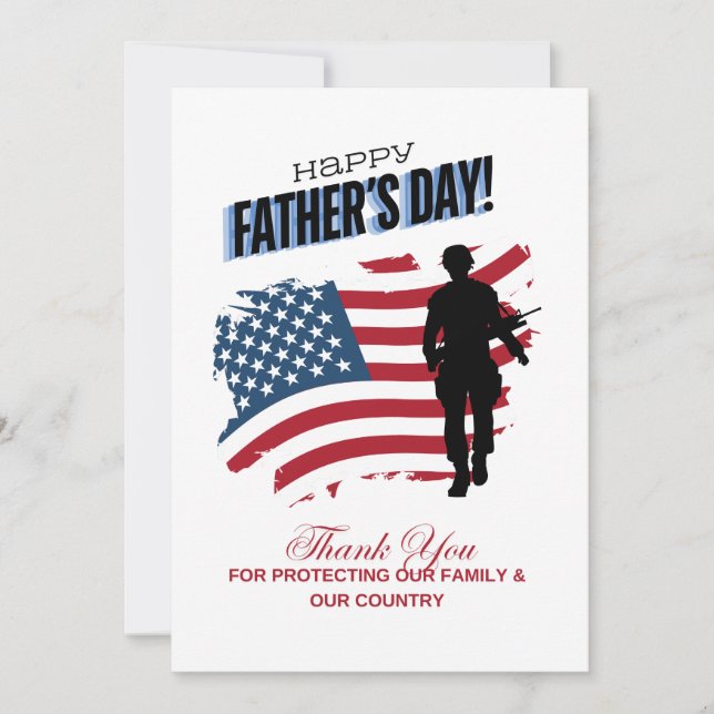 Happy Father's Day Military Card (Front)