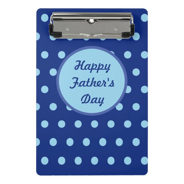 Happy Father's Day Mini Clipboard (Navy) (Front)