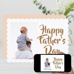 Happy Father's Day Modern Minimalist Photo Card