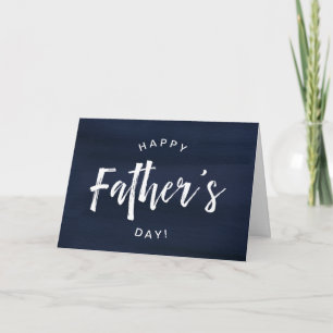 Happy Father's Day Modern Navy Style Card