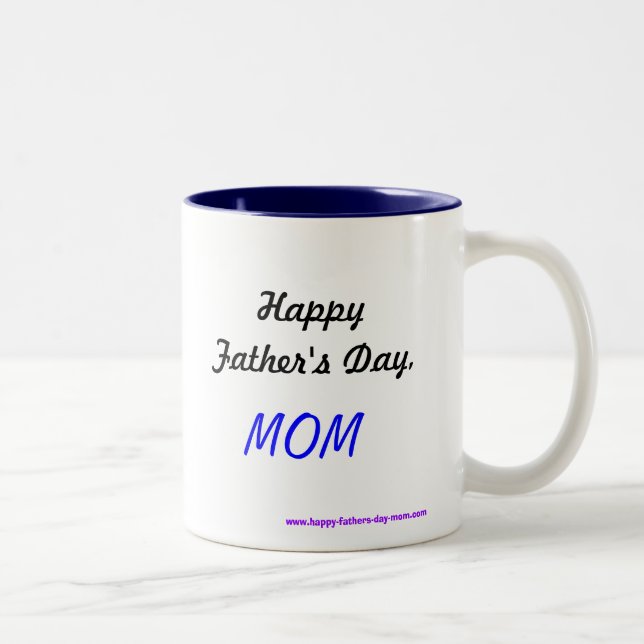 Happy Father's Day,MOM Two-Tone Coffee Mug (Right)