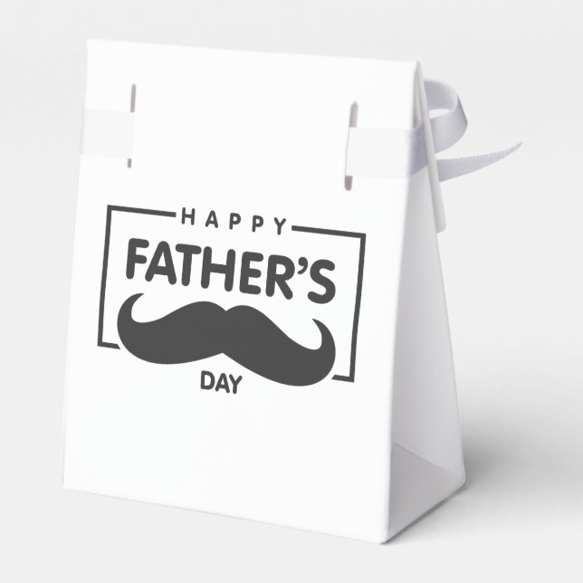 Happy Father's Day Moustache | Favour Box (Back Side)