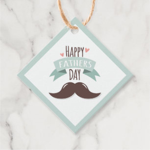 Happy father's day - moustache favour tags