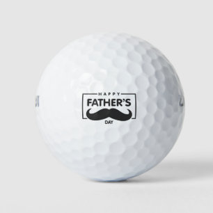 Happy Father's Day Moustache Golf Balls