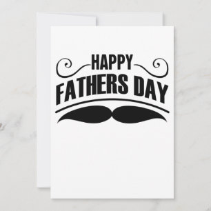 Happy Fathers Day Moustache Holiday Card