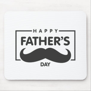 Happy Father's Day Moustache Mouse Pad