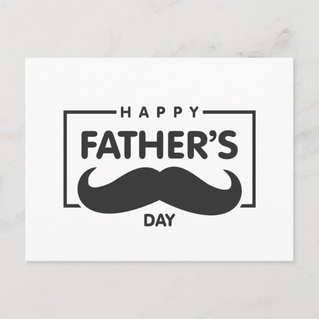 Happy Father's Day Moustache | Postcard (Front)