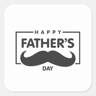 Happy Father's Day Moustache   Sticker