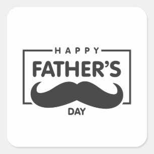 Happy Father's Day Moustache   Sticker