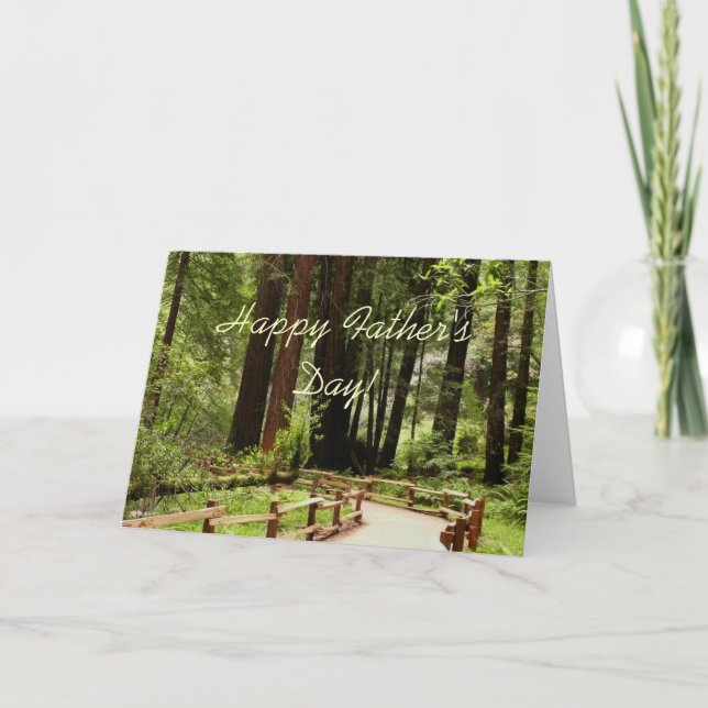 Happy Father's Day Muir Woods Path Card (Front)