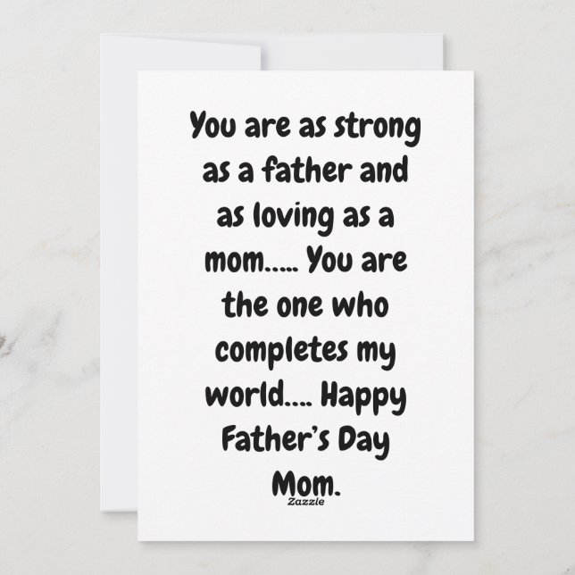 Happy Fathers Day Mum Card (Back)
