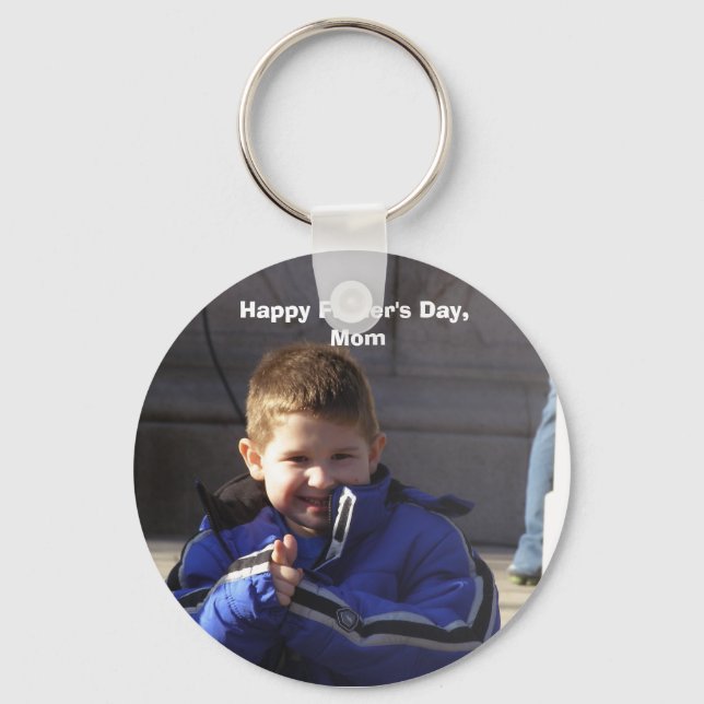 Happy Father's Day, Mum Round Keychain (Front)