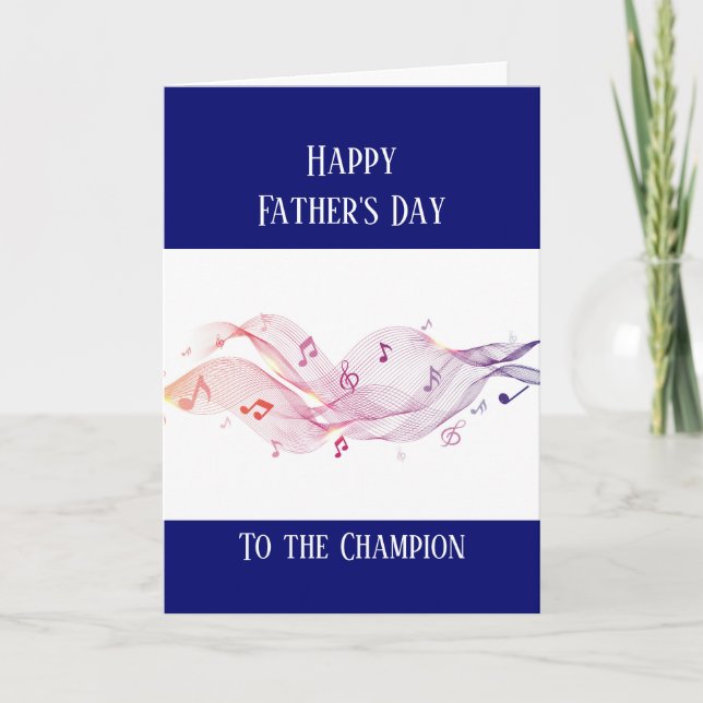 Happy Father's Day Musician Music  Card (Front)