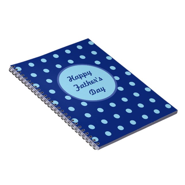 Happy Father's Day Notebook (Navy & Soft Blue) (Right Side)