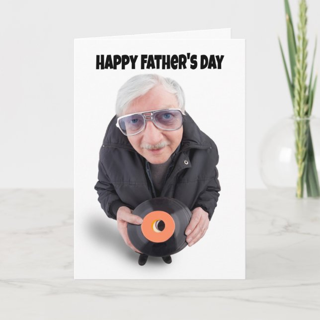 Happy Father's Day Oldie But Goodie Record Humour  Holiday Card (Front)