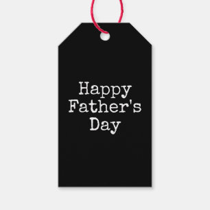 Happy Father's Day on black background Gift Tags