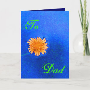 Happy Father's Day Orange Flower Card