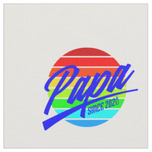 happy fathers day papa since 2021 fabric