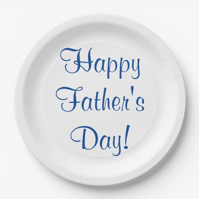 Happy Father's Day Paper Plates (Front)