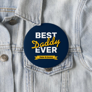 Happy Father's Day Personalised Button