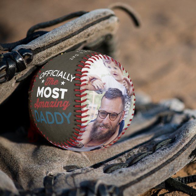 Happy Father's Day | Personalised Family Photos Baseball (Creator Uploaded)