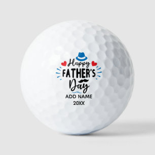 Happy Father's Day Personalised Name and Year Golf Balls