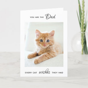Happy Father's Day Personalised Pet Photo Cat Dad Holiday Card