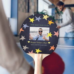 Happy Father's Day personalised photo text Ping Pong Paddle