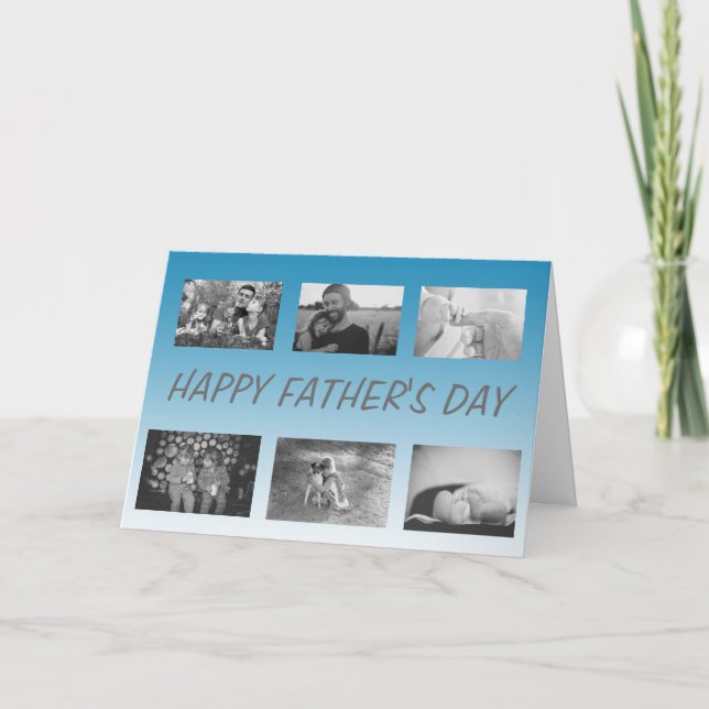 Happy Father's Day, personalised Photos Card (Front)