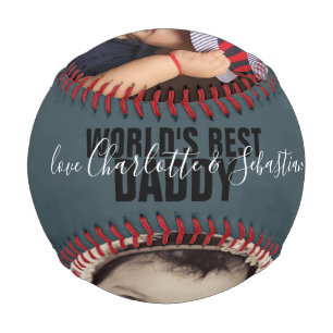 Happy Fathers Day Personalised Worlds Best Daddy Baseball