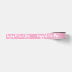 HAPPY FATHER'S DAY PERSONALIZED TEXT NAME STYLISH GROSGRAIN RIBBON