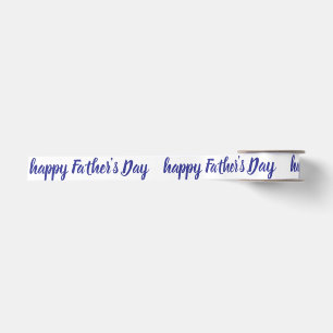 HAPPY FATHER'S DAY PERSONALIZED TEXT NAME STYLISH SATIN RIBBON