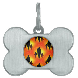 happy fathers day pet ID tag