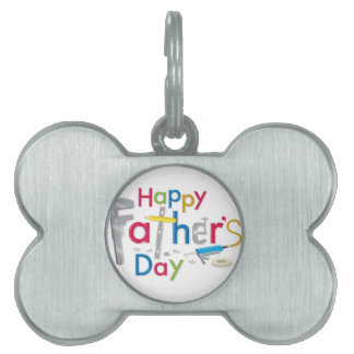 happy father's day pet ID tag