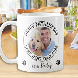Happy Father's Day Pet Photo Best Dog Dad  Coffee Mug<br><div class="desc">Best Dog Dad Ever ... Surprise your favourite Dog Dad this Father's Day with this super cute custom pet photo mug. Customise this dog dad mug with your dog's favourite photo, and name. Double sided - you can different photos on each side or the same, up to you ! Great...</div>