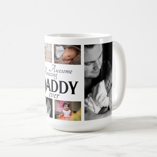 Happy Father's Day Photo Collage Coffee Mug (Front Right)