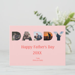 Happy Fathers day photo collage greeting card